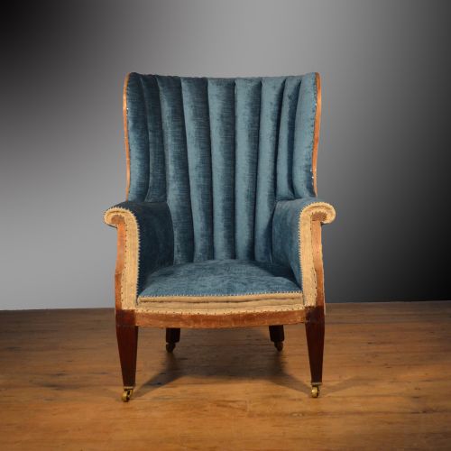 Ribbed English Barrel Back Chair