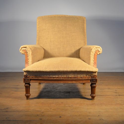 fig 1. Generous French Fauteuil, Incl Full Reupholstery