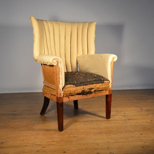 fig 1. Ribbed Barrel Back Chair, Incl Full Reupholstery