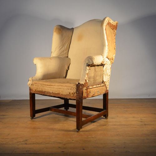 English Georgian Wing Chair, Inc Full Reupholstery