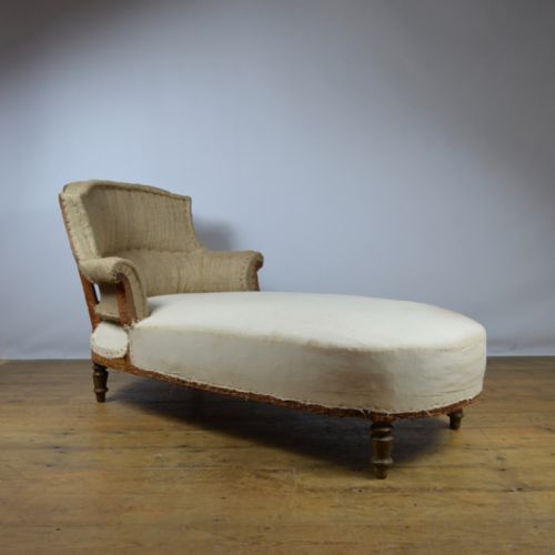 19th Century French Daybed, Incl. Full Reupholstery