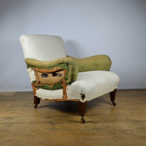 Edwardian English Armchair Incl Full Reupholstery