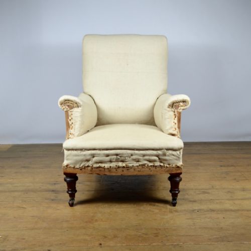 19th Century English Armchair, Inc Full Reupholstery