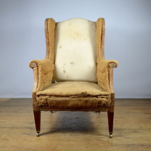 fig 1. Edwardian Wing Chair, Inc Full Reupholstery