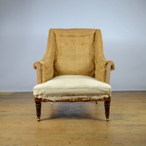19th Century English Armchair, Inc Full Reupholstery