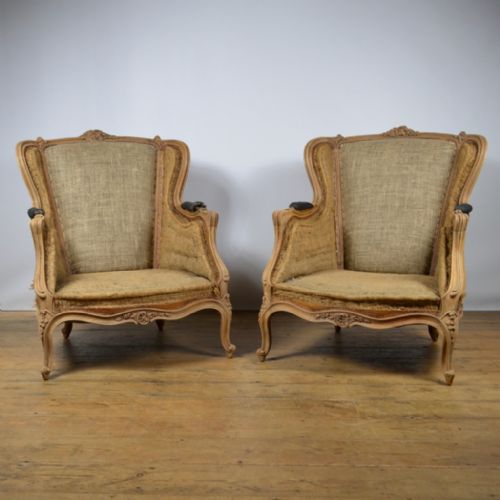 Pair of French Fauteuil, Inc Full Reupholstery
