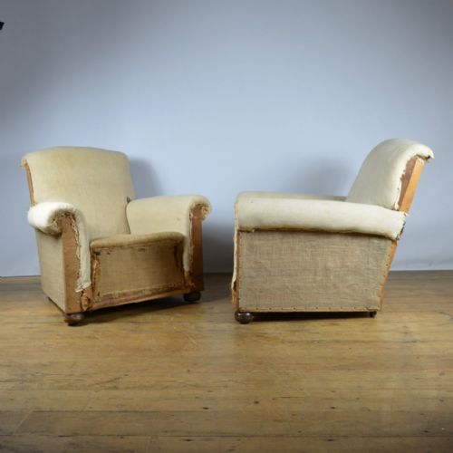 fig 1. Pair of 1930s English Armchairs, Inc Full Reupholstery