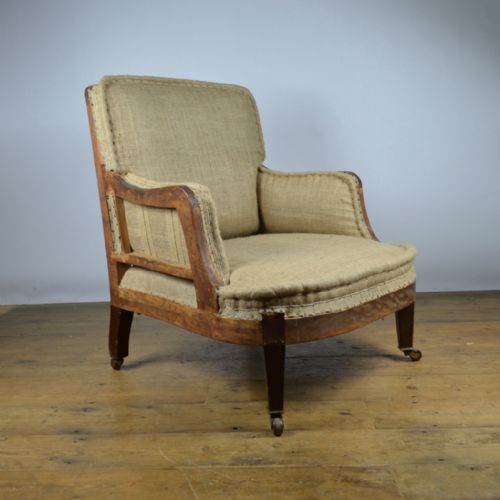 English Armchair on Taper Legs Inc. Full Reupholstery