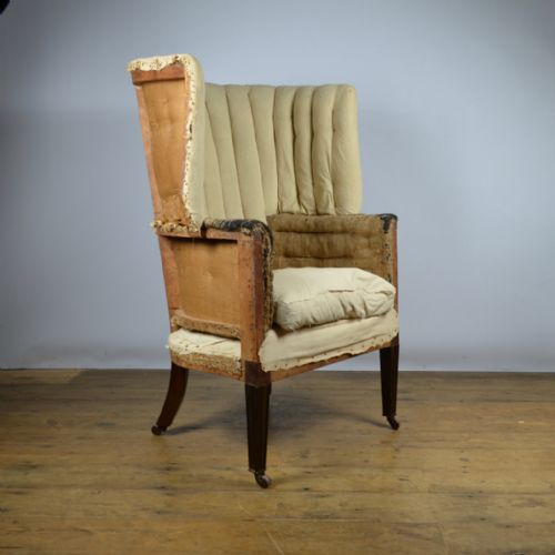 fig 1. Edwardian Barrel Back Chair Inc Full Reupholstery