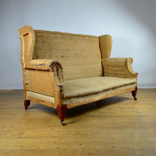 Two Seater English Sofa, Reupholstery Included