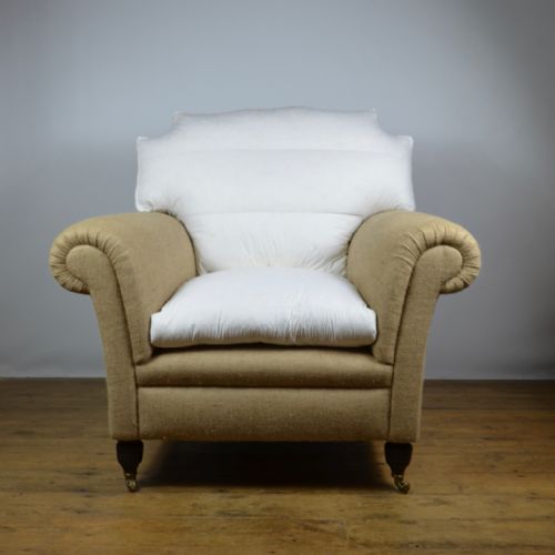 Very Large English Armchair, Reupholstery Included