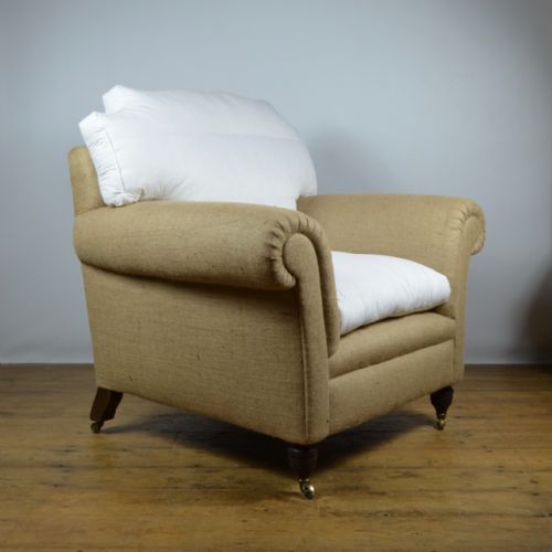 fig 1. Very Large English Armchair, Reupholstery Included