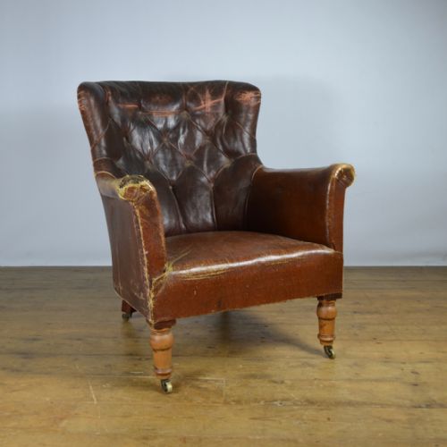 19th Century Library Chair, Reupholstery Included - C269