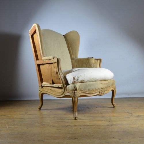 French Wing Chair - Reupholstery Included - C277
