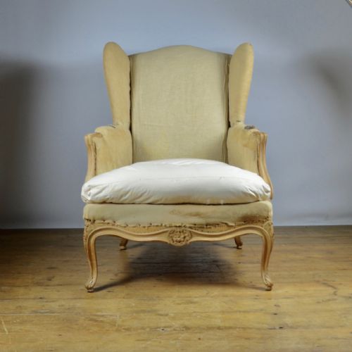 fig 1. FRENCH WING CHAIR - REUPHOLSTERY INCLUDED - C277