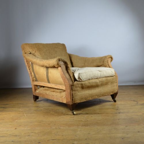 fig 1. EDWARDIAN ENGLISH ARMCHAIR - REUPHOLSTERY INCLUDED - C234