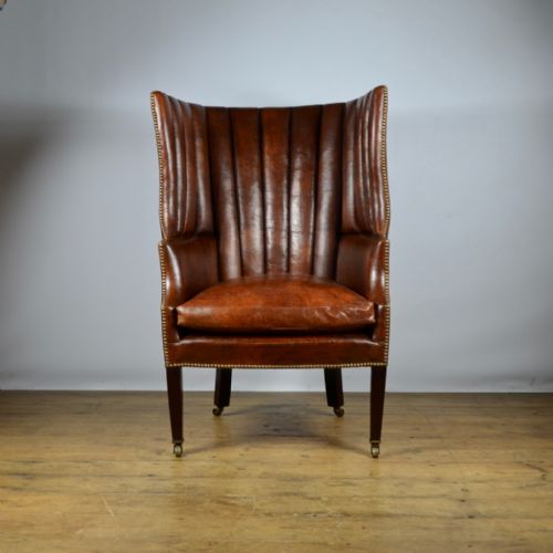 fig 1. LARGE ENGLISH BARREL BACK CHAIR - C285