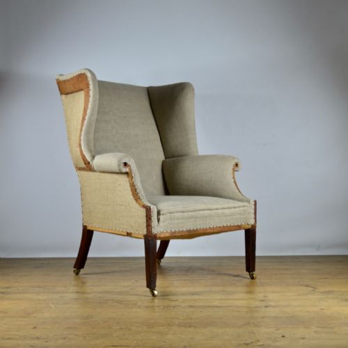 Georgian English Wing Chair - Reupholstery Inc. - C231