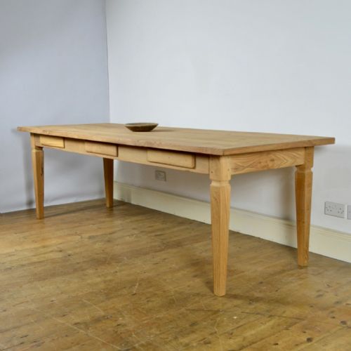 Large Ash Refectory Table - 1007