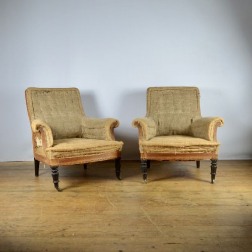 Pair of French Fauteuil - Reupholstery Included