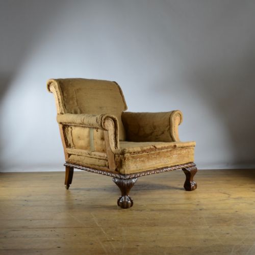 fig 1. PAIR OF LARGE ENGLISH LIBRARY CHAIRS - REUP. INC. - C304
