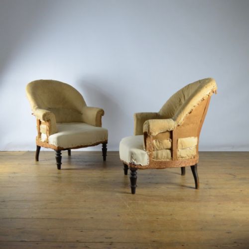 Pair of French Fauteuil - Reupholstery Included