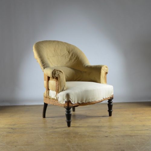 fig 1. PAIR OF FRENCH FAUTEUIL - REUPHOLSTERY INCLUDED