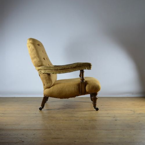 fig 1. 19TH CENTURY ENGLISH LIBRARY CHAIR