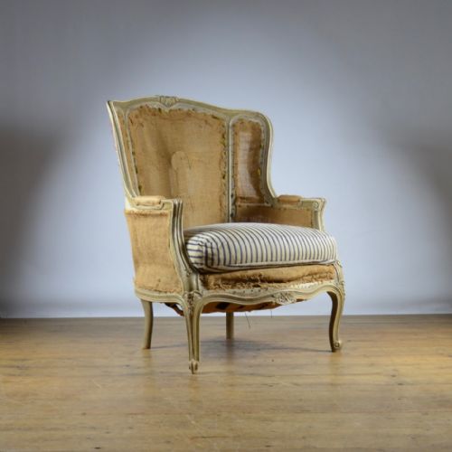 Painted French Wing Chair - Reupholstery Included