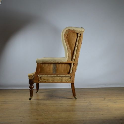 fig 1.  19TH CENTURY ENGLISH WING CHAIR 