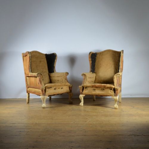 Pair of Wing Chairs - Reupholstery Included