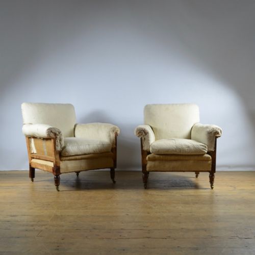 Pair of English Armchairs - Reupholstery Inc.