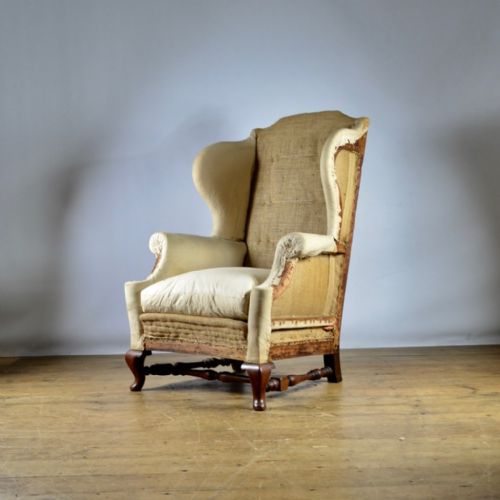 Late 19th Century English Wing Chair - Reup. Inc