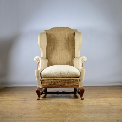 fig 1. LATE 19TH CENTURY ENGLISH WING CHAIR - REUP. INC