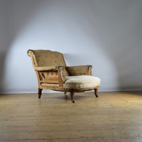 Deep Seated English Armchair - Reupholstery Inc.