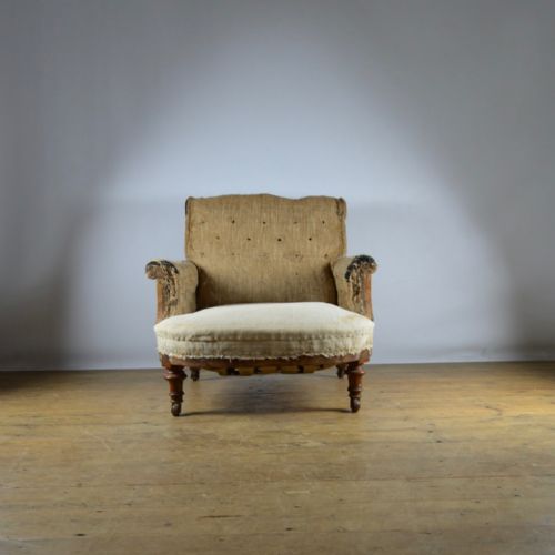 fig 1. DEEP SEATED ENGLISH ARMCHAIR - REUPHOLSTERY INC.