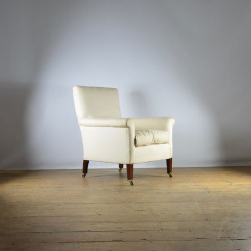 Edwardian English Library Chair - Full Reupol. Inc