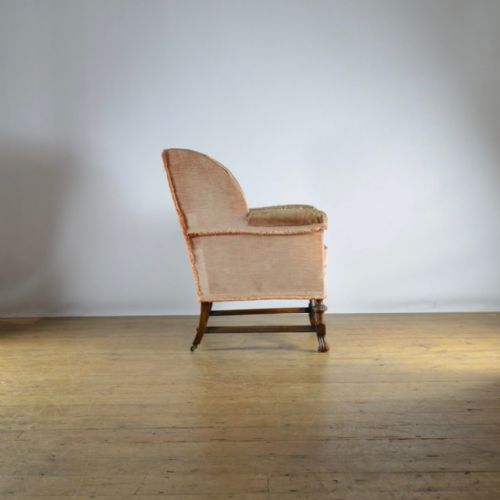 fig 1. 1920'S WALNUT ARMCHAIR - FULL REUPHOLSTERY INC.