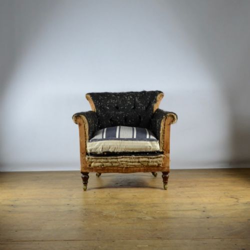 fig 1. 19TH CENTURY ENGLISH ARMCHAIR - FULL REUPHOL. INC.