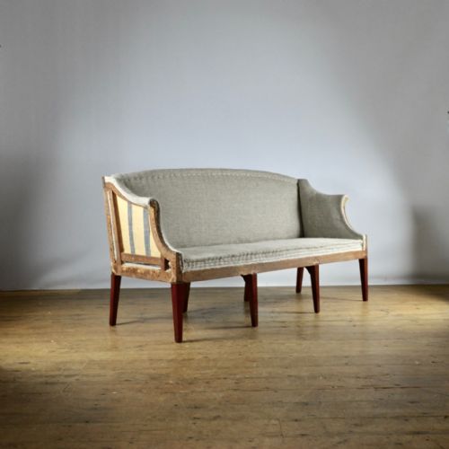 fig 1. EARLY 19TH CENTURY SHERATON SOFA - FULL REUPHOLSTERY INC.