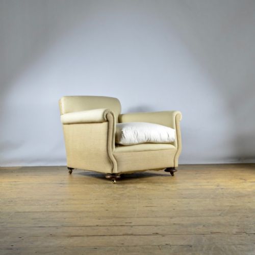 fig 1. PAIR OF ENGLISH ARMCHAIRS - FULL REUPHOLSTERY INC.