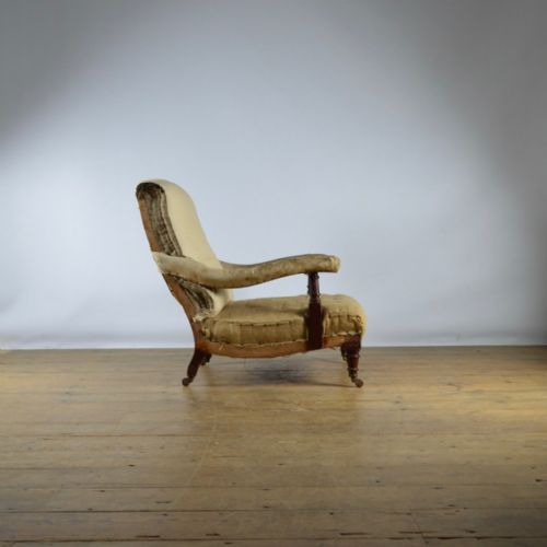 fig 1. ENGLISH LIBRARY CHAIR - FULL REUPHOLSTERY INC.
