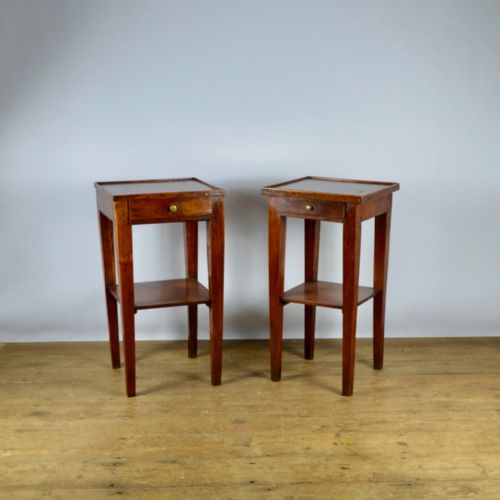 Near Pair French Walnut  Bedside Tables