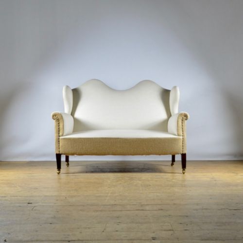 fig 1. EDWARDIAN TWO SEATER SOFA - FULL REUPHOLSTERY INC.