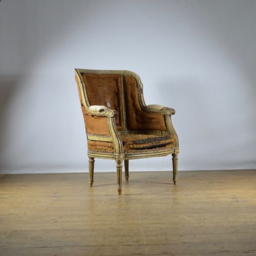 fig 2. FRENCH PAINTED DUCHESSE BRISEE CHAIR - FULL REUPHOLSTERY INC.