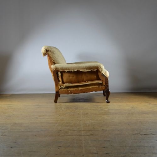 fig 1. CABRIOLE LEGGED ARMCHAIR - FULL REUPHOLSTERY INC.