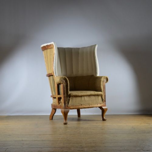 Barrel Back / Hal Porters Chair - Full Reupholstery Inc.