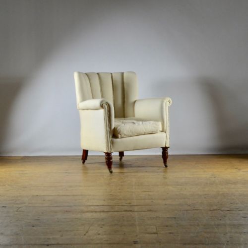 Fluted Back Armchair - Full Reupholstery Inc.