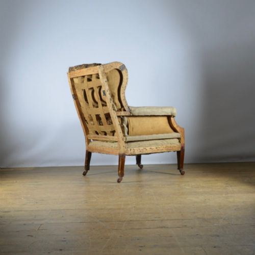 fig 1. ENGLISH WINGED ARMCHAIR - FULL REUPHOLSTERY INC.