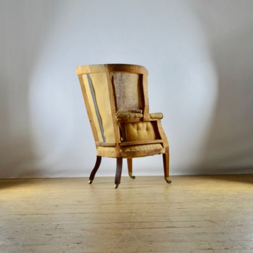 fig 1. 19TH CENTURY ENGLISH BARREL BACK CHAIR
